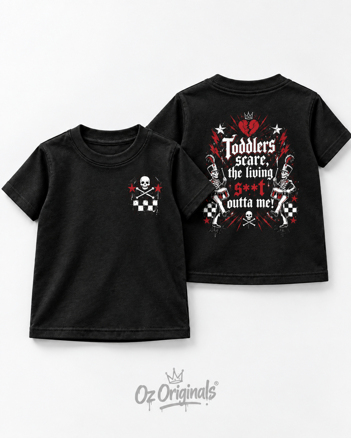 Toddlers Scare The Living St Outta Me Toddler Tee | Alternative Emo Baby, Toddlers and Kids Tee