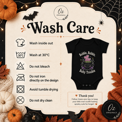 Bubble, Bubble, Baby Trouble Halloween Baby Vest 🧙