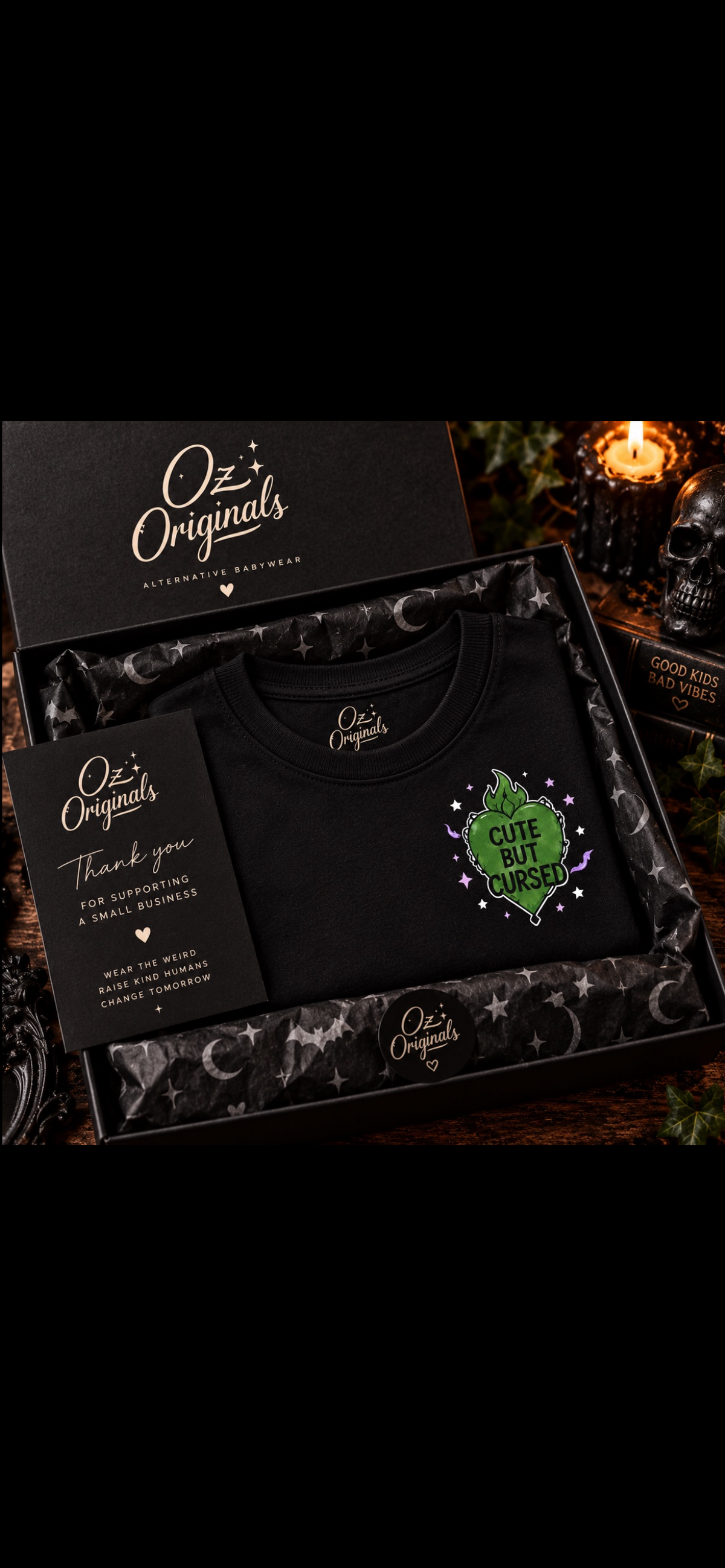 Cute But Cursed – Black Toddler T-Shirt | Ozzy Flash