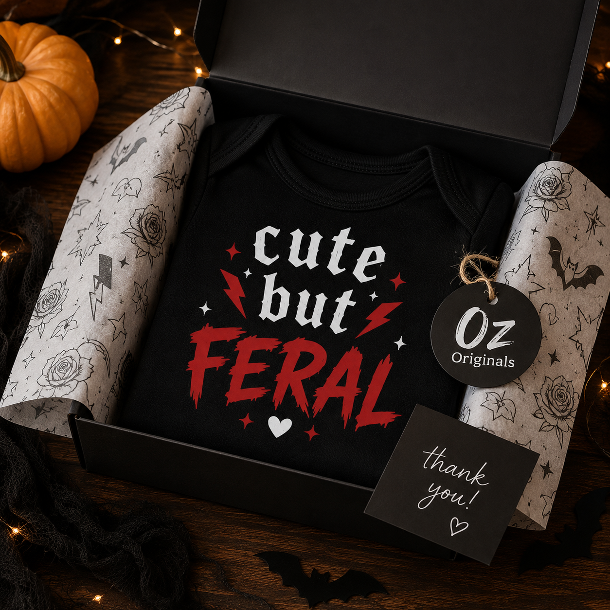 Cute but Feral Halloween Baby Vest