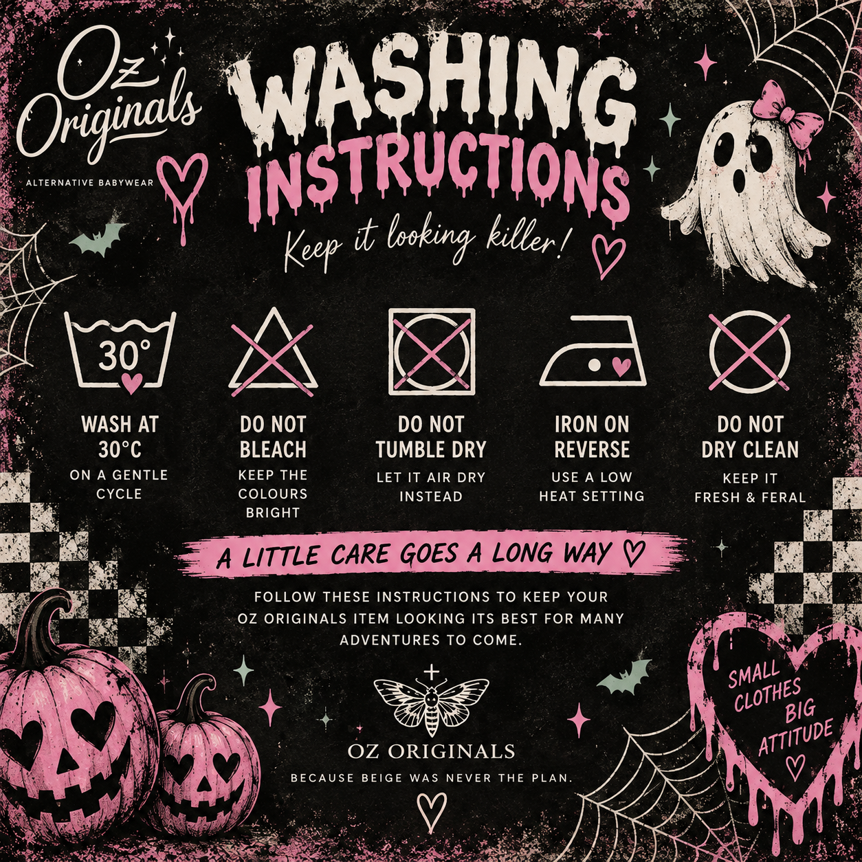 Spooky Little Thing 🖤 Black Baby Vest | Alternative Kidswear