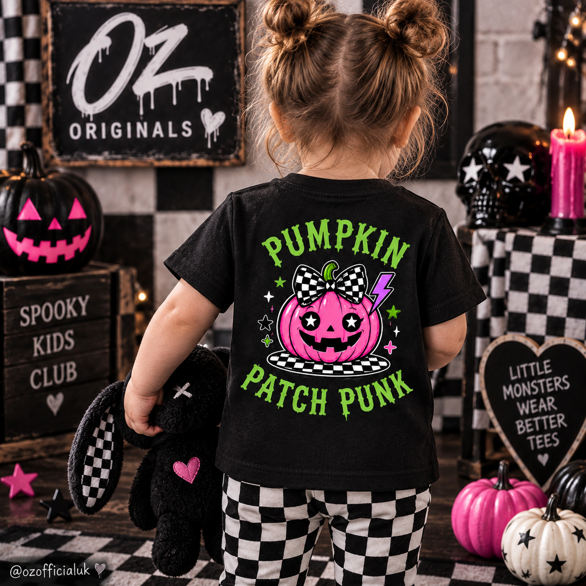 Pumpkin Patch Punk Toddler T-Shirt | Alternative Kids Halloween Tee | October Oddities 🎃