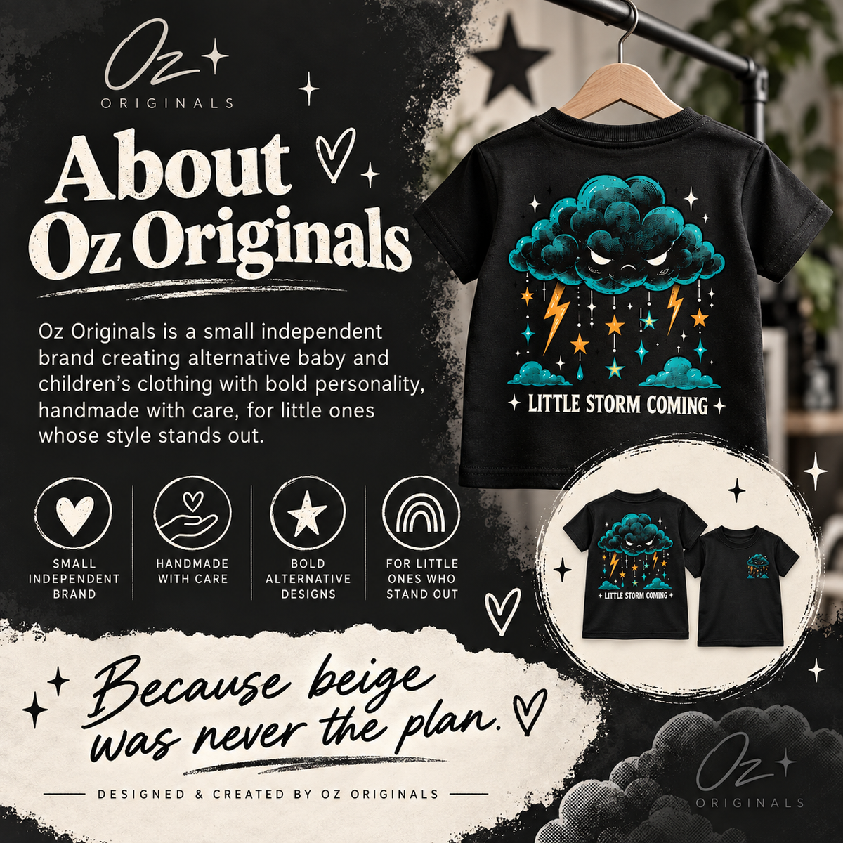 Little Storm Coming Toddler Tee | Alternative Kids T-Shirt | Ozzy Flash