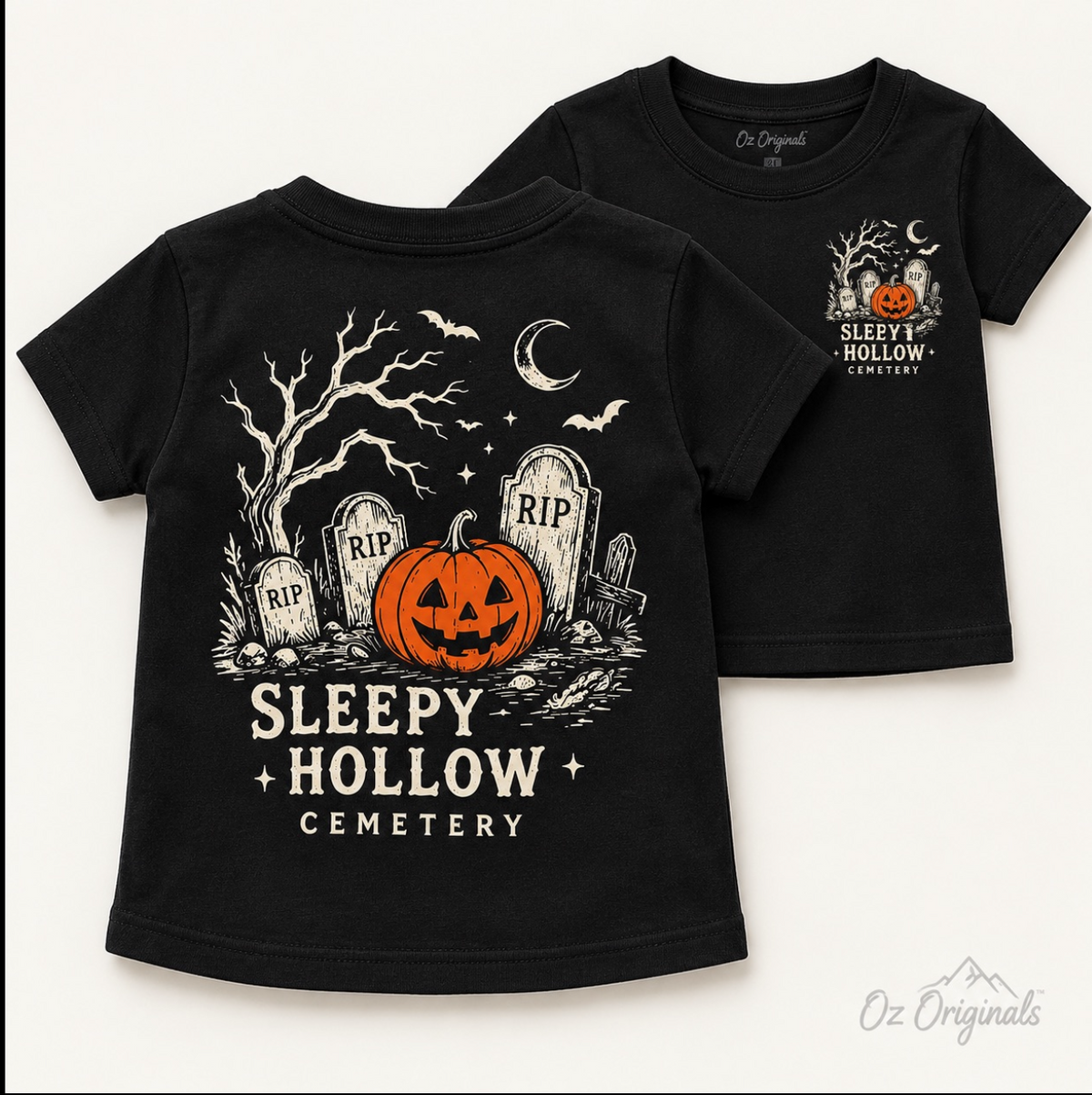 Sleepy Hollow Cemetery Toddler Tee | Alternative Halloween Kids T-Shirt 💀