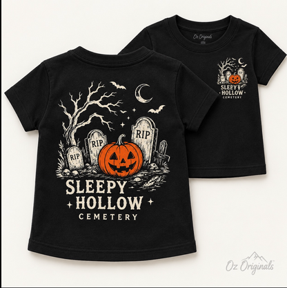 Sleepy Hollow Cemetery Toddler Tee | Alternative Halloween Kids T-Shirt 💀