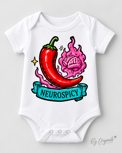 Neurospicy Baby Vest | Alternative Baby Clothes | Black or White