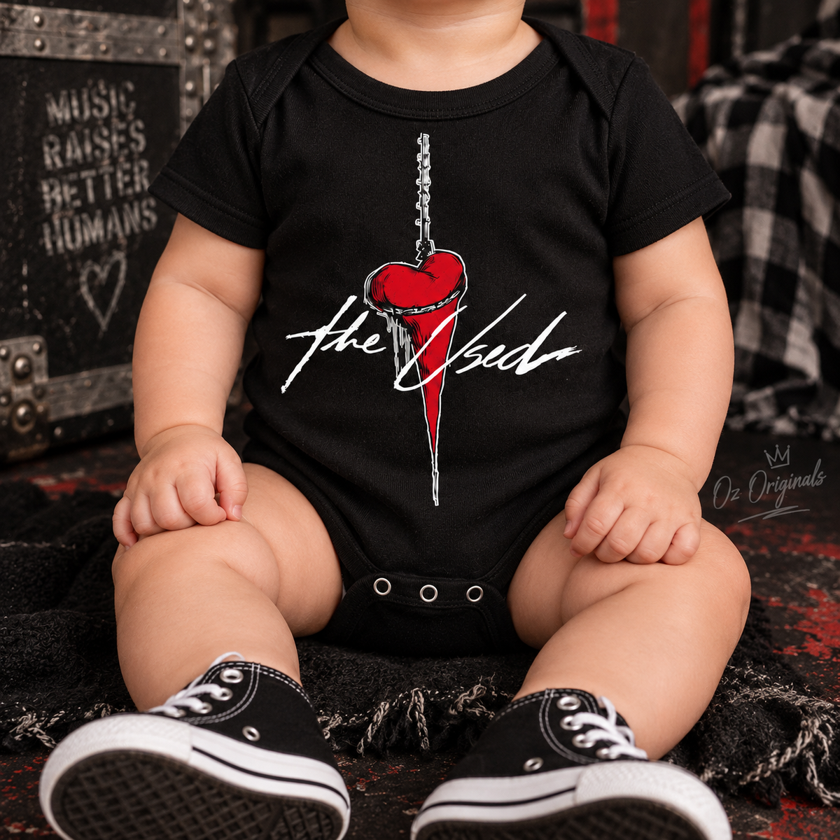 The Used Inspired Baby Vest – Alternative Baby Clothes – Black or White