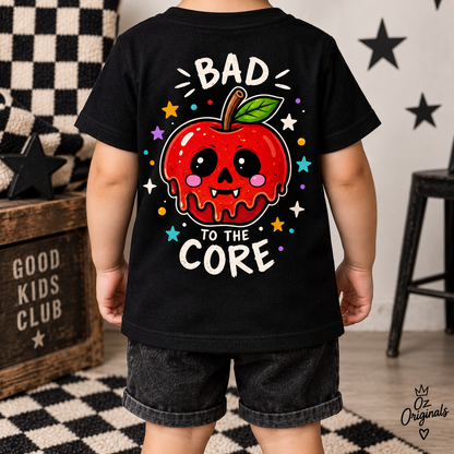 Bad to the Core Black Baby & Toddler T-Shirt | Alternative Kidswear