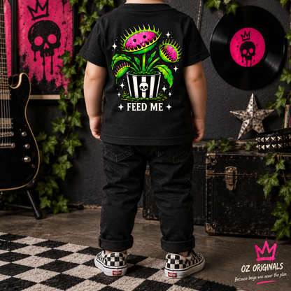 Feed Me Toddler Tee | Carnivorous Plant Alternative Kids T-Shirt | Ozzy Flash Collection 🪴 💚
