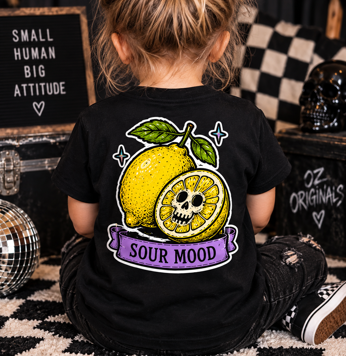 Sour Mood Toddler T-Shirt | Ozzy Flash Alternative Kids Tee