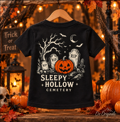 Sleepy Hollow Cemetery Toddler Tee | Alternative Halloween Kids T-Shirt 💀