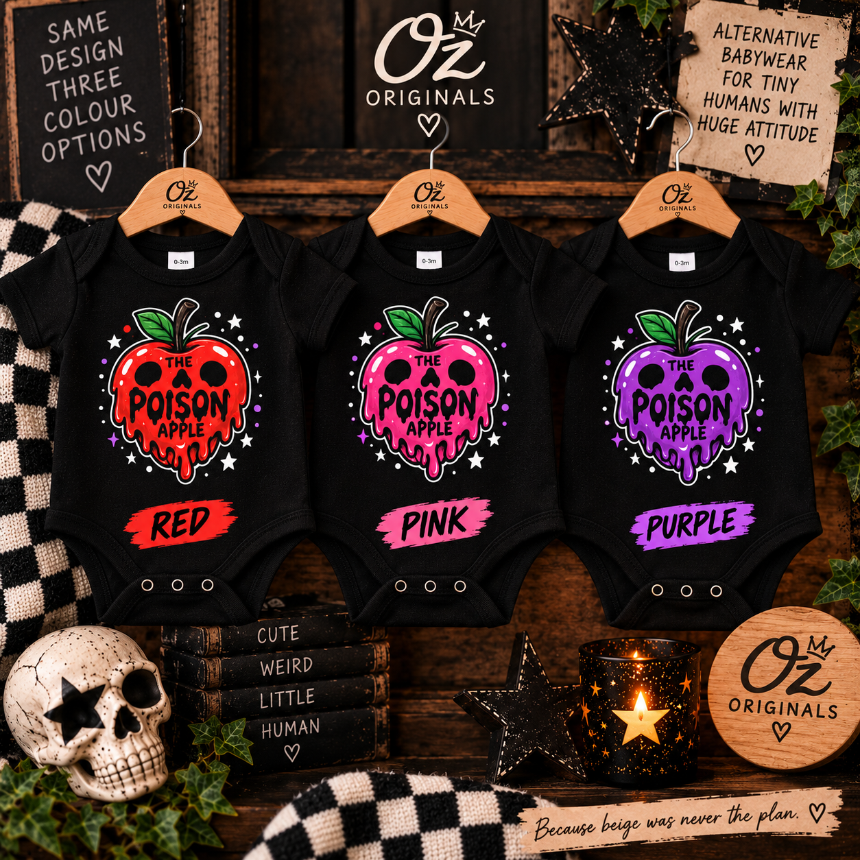 The Poison Apple Baby Vest & Toddler T-Shirt | Alternative Baby & Kids Clothing