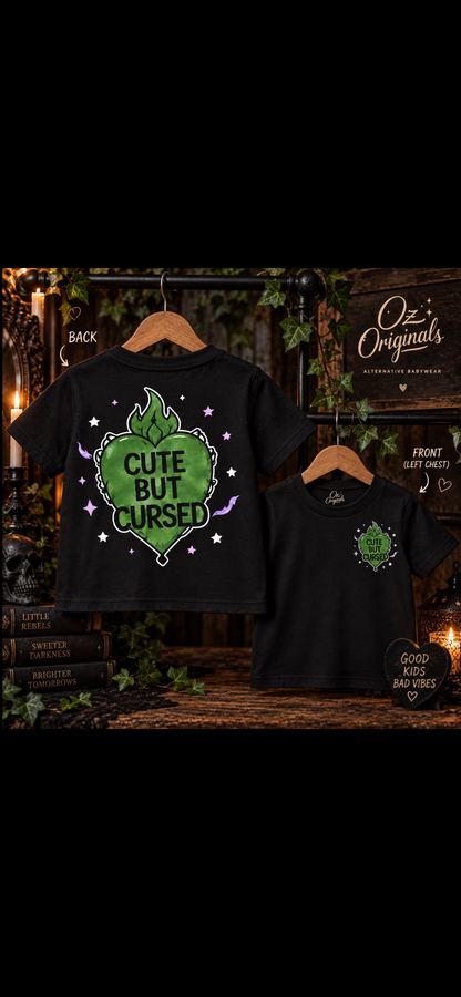 Cute But Cursed – Black Toddler T-Shirt | Ozzy Flash