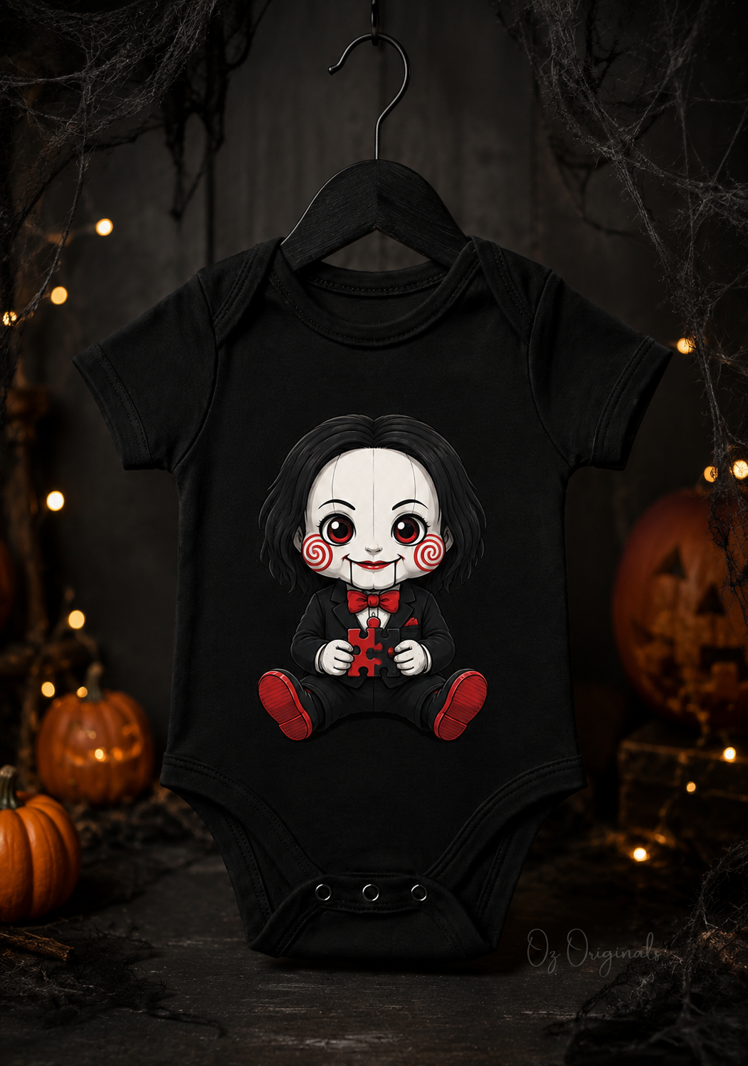 Little Horror Icons Black Baby Vest – Choose Your Character or Group
