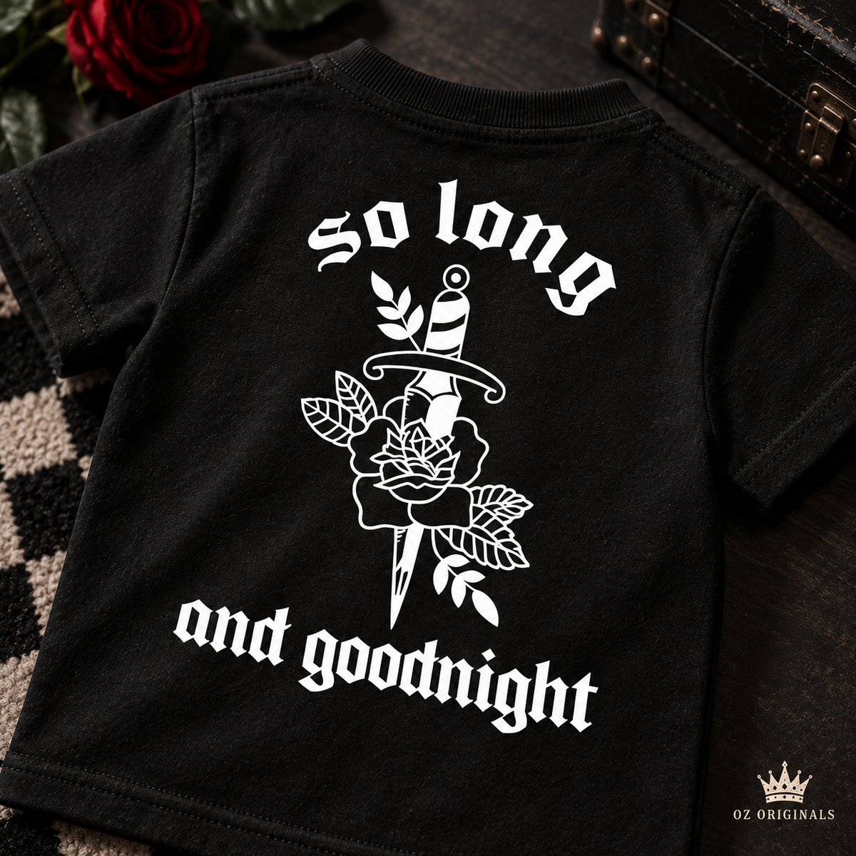 So Long & Goodnight Toddler Tee | Dagger & Rose Alternative Kids T-Shirt | Baby Bands Collection 🎶