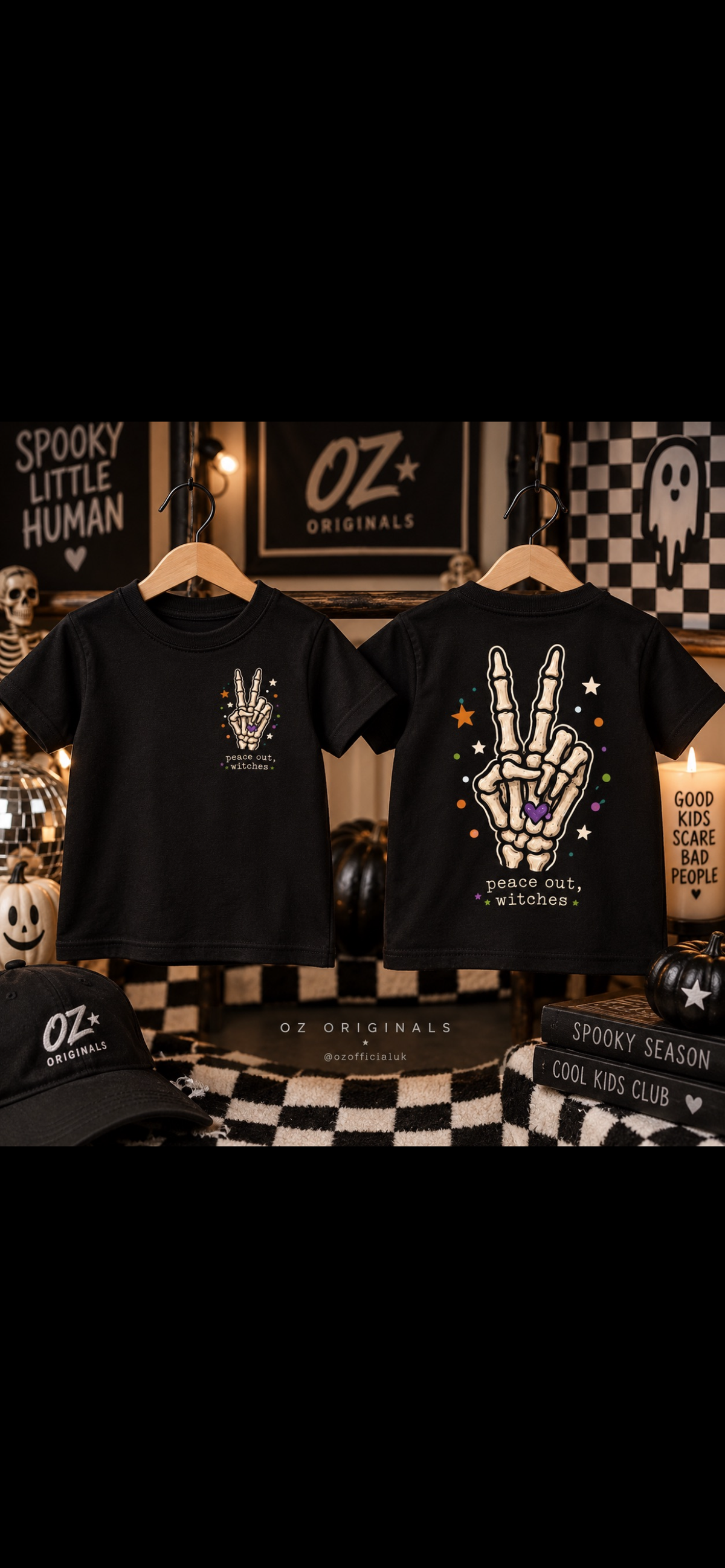 Peace Out, Witches Toddler Tee | Alternative Halloween Kids T-Shirt | October Oddities