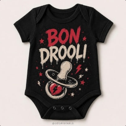 Bon Drooli Baby Vest | Bon Jovi Inspired Rock Baby Bodysuit | Alternative Baby Bands Outfit 🎸