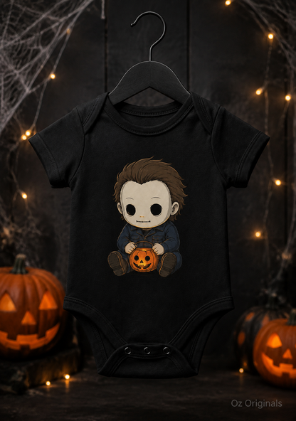 Little Horror Icons Black Baby Vest – Choose Your Character or Group