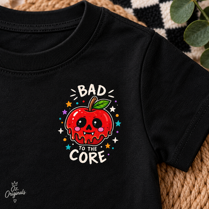 Bad to the Core Black Baby & Toddler T-Shirt | Alternative Kidswear