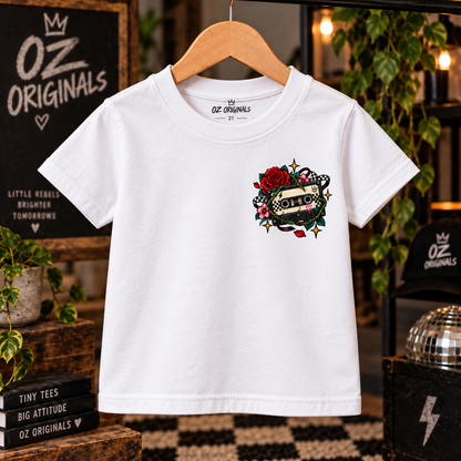 Sad Songs Society Toddler T-Shirt | Alternative Kids Tee | Cassette Mixtape Emo Punk Tee | Black or White