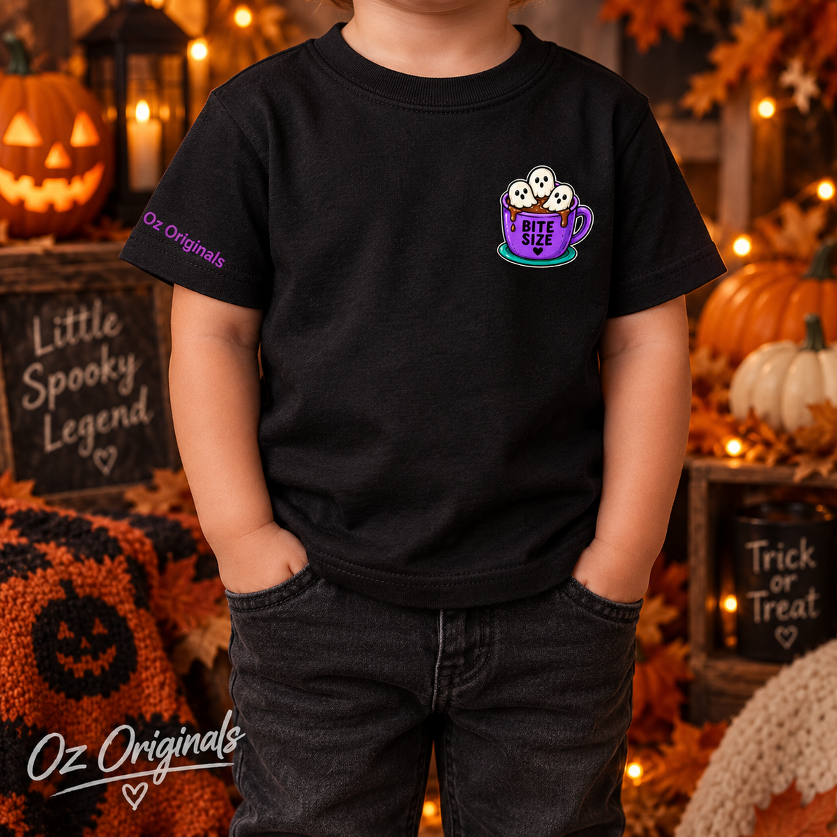 Bite Size Ghosts Halloween Toddler Tee | October Oddities