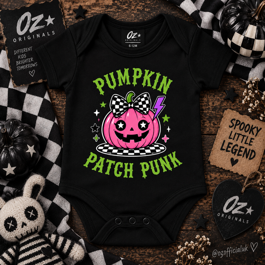 Pumpkin Punk Alternative Halloween Baby Vest – October Oddities 🎃