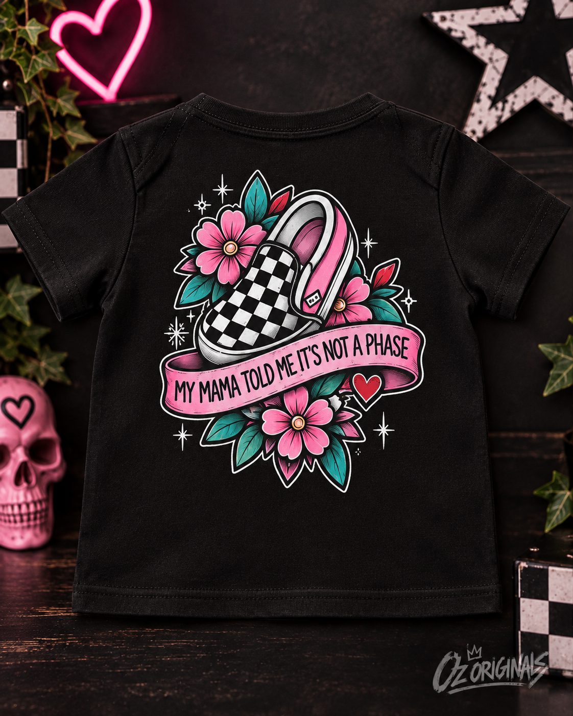 My Mama Told Me It’s Not a Phase Toddler T-Shirt | Alternative Kids Tee | Black or White