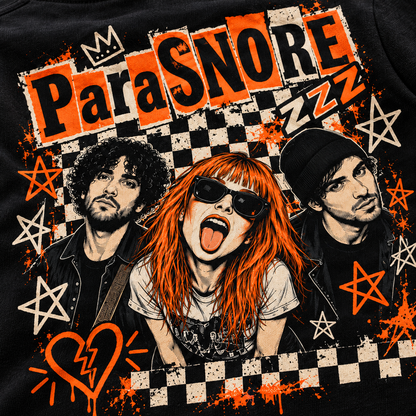 ParaSNORE Toddler Tee | Paramore-Inspired Alternative Kids Band T-Shirt | Black Punk Toddler Tee