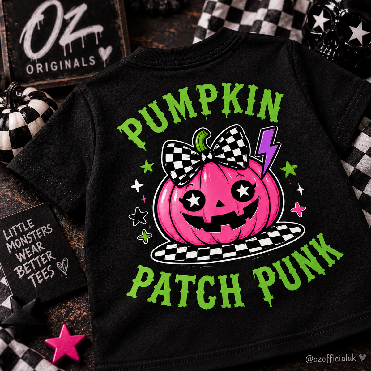Pumpkin Patch Punk Toddler T-Shirt | Alternative Kids Halloween Tee | October Oddities 🎃