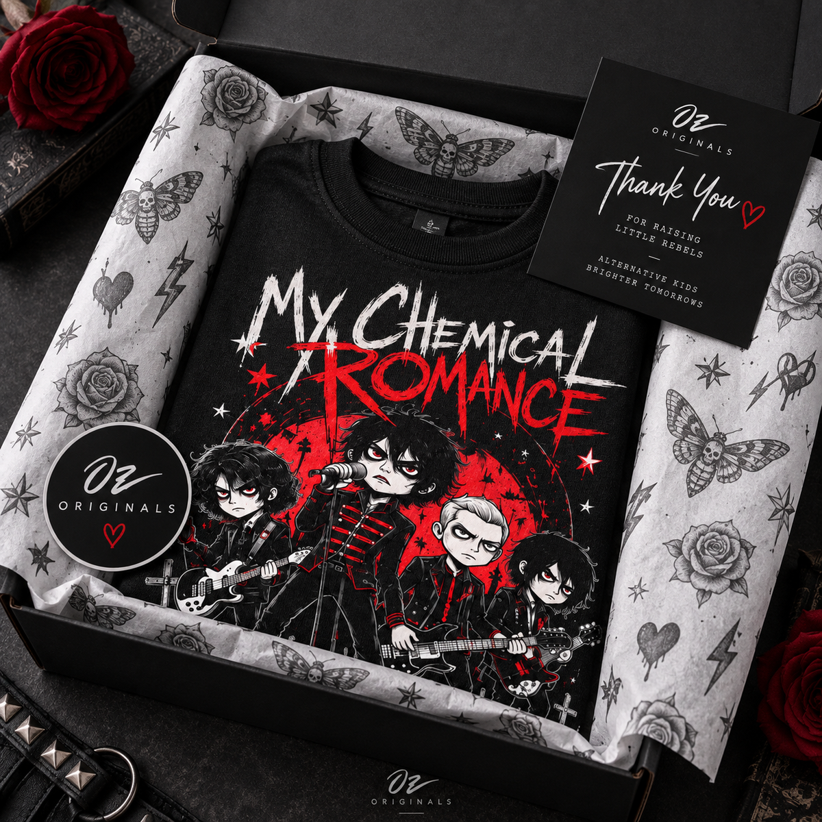 My Chemical Romance Toddler T-Shirt – Black & Red Alternative Band Tee