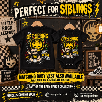 The Off-Spring “Rock. Poop. Repeat.” Toddler Tee | Alternative Kids Clothing UK