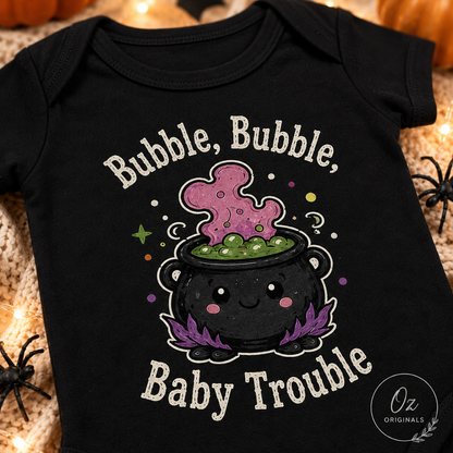Bubble, Bubble, Baby Trouble Halloween Baby Vest 🧙