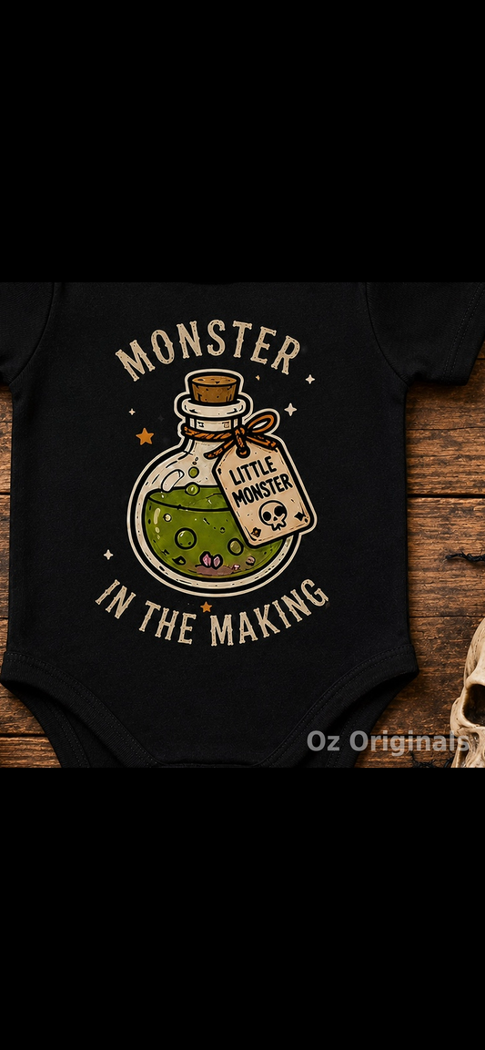 Monster in the Making Baby Grow | Alternative Halloween Baby Vest | October Oddities