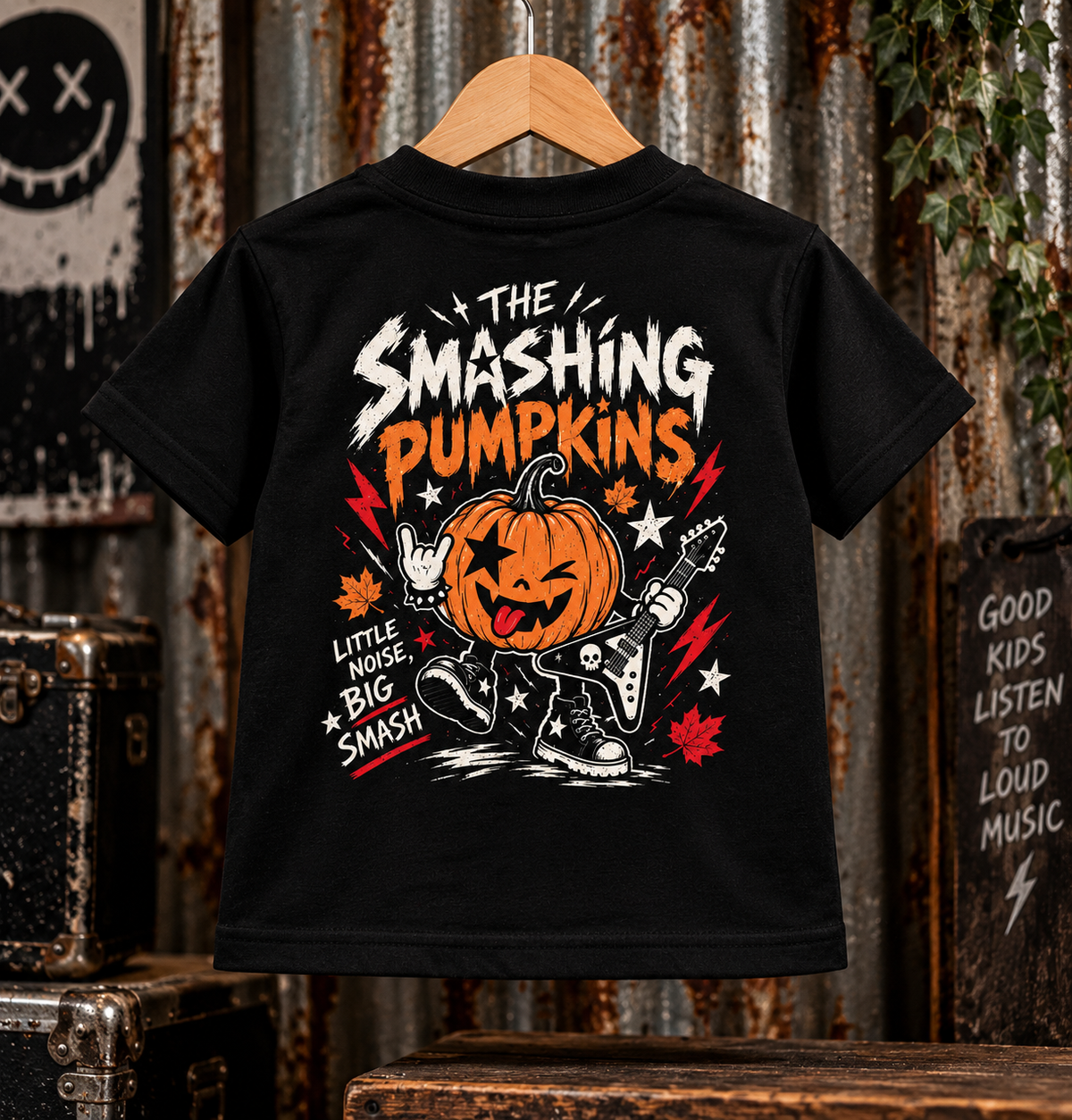 The Smashing Pumpkins Toddler & Kids Tee | Alternative Halloween Rock T-Shirt