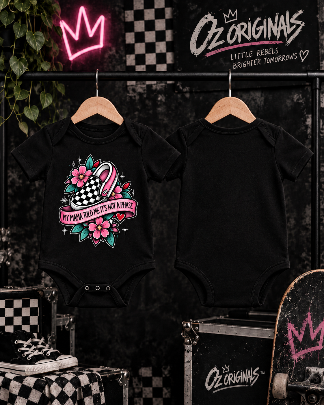 My Mama Told Me It’s Not a Phase Baby Vest | Alternative Baby Bodysuit | Black or White