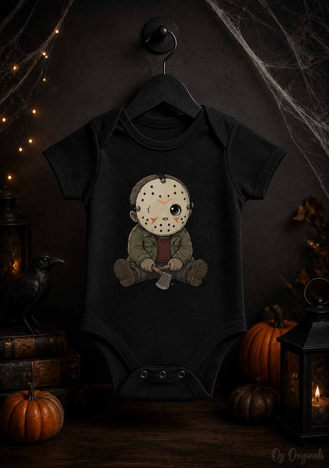 Little Horror Icons Black Baby Vest – Choose Your Character or Group