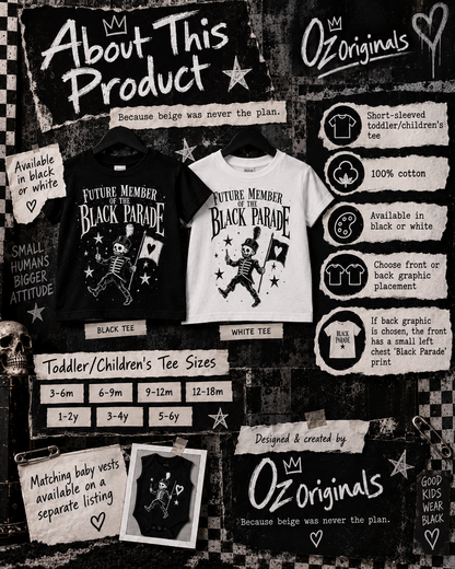 Toy Division Toddler T-Shirt | Alternative Post-Punk Kids Tee | Black or White