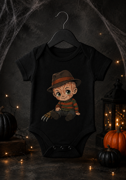 Little Horror Icons Black Baby Vest – Choose Your Character or Group