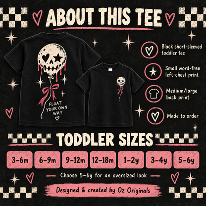 Float Your Own Way Toddler Tee | Alternative Kids T-Shirt | Ozzy Flash 🎈