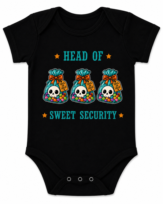 Head of Sweet Security Halloween Baby Vest | October Oddities