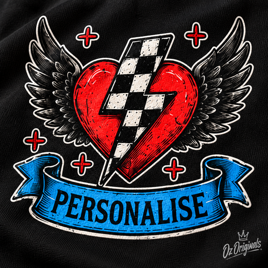 Personalised Winged Heart Baby Vest | Alternative Baby Clothes | Custom Punk Baby Outfit