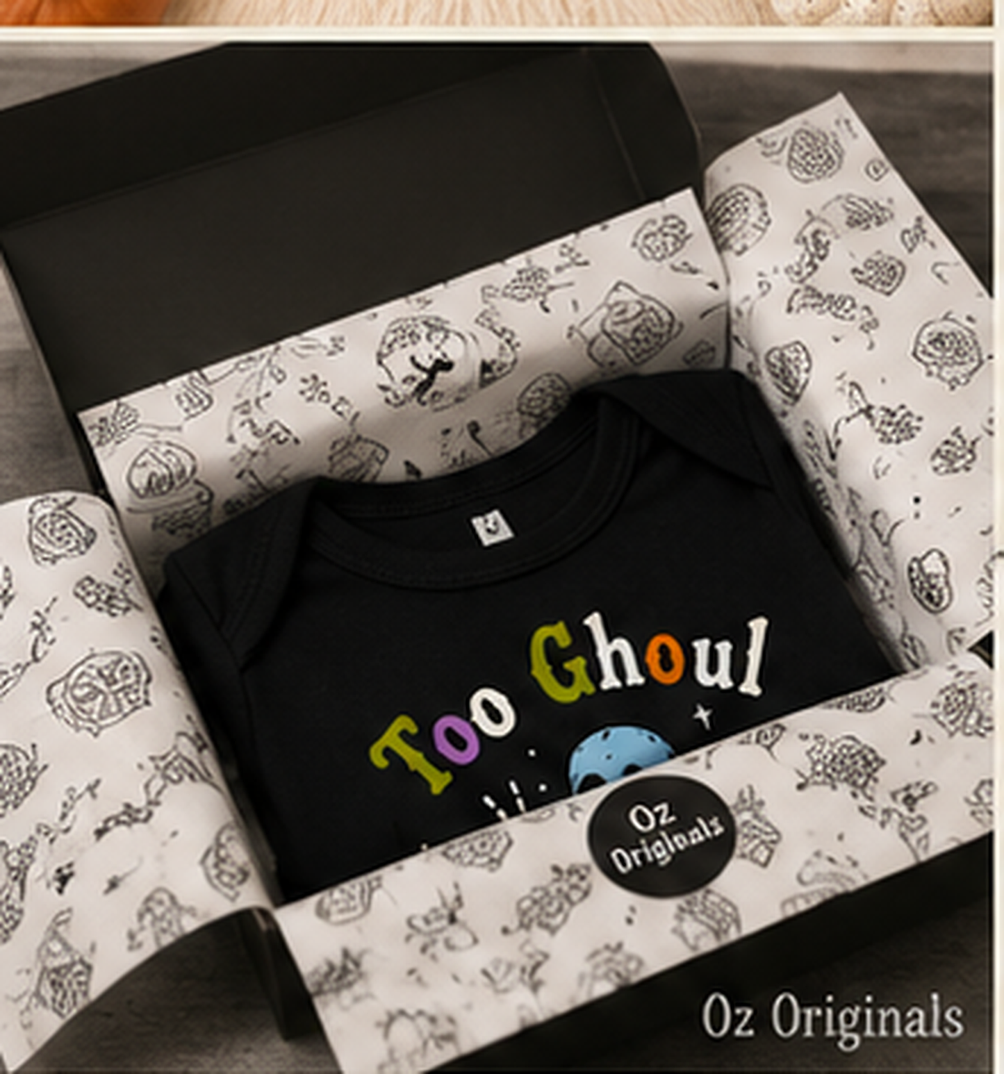 Too Ghoul for Playschool Halloween Baby Vest, Skeleton Pumpkin Bodysuit, Alternative Spooky Baby Outfit 💀