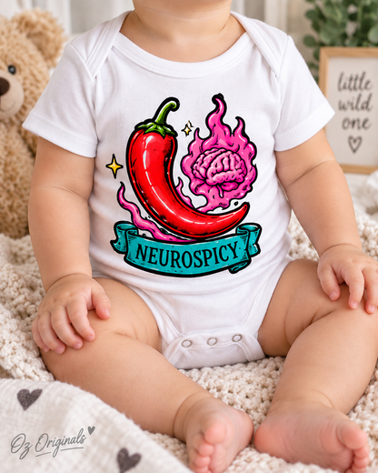 Neurospicy Baby Vest | Alternative Baby Clothes | Black or White