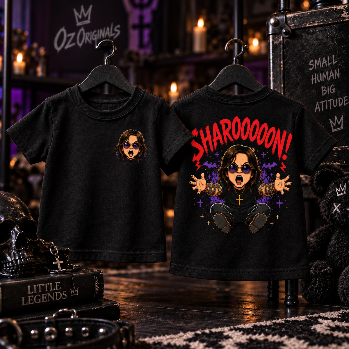 SHAROOOOON! Toddler Tee | Ozzy Osbourne-Inspired Alternative Kids T-Shirt