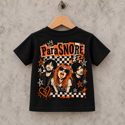 ParaSNORE Toddler Tee | Paramore-Inspired Alternative Kids Band T-Shirt | Black Punk Toddler Tee