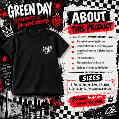 Green Day – Boulevard of Broken Dreams Toddler Tee | Baby Bands Collection
