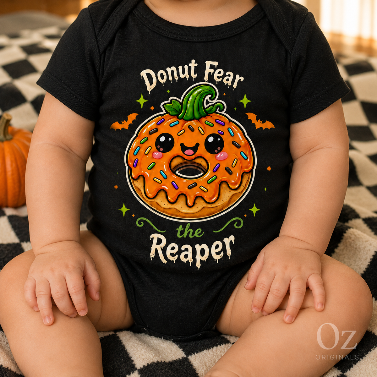 Donut Fear the Reaper Halloween Baby Vest 🍩 ☠️