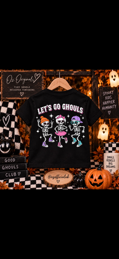 Let’s Go Ghouls Toddler Tee | Alternative Halloween Kids T-Shirt | October Oddities ☠️