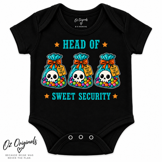 Head of Sweet Security Halloween Baby Vest | October Oddities