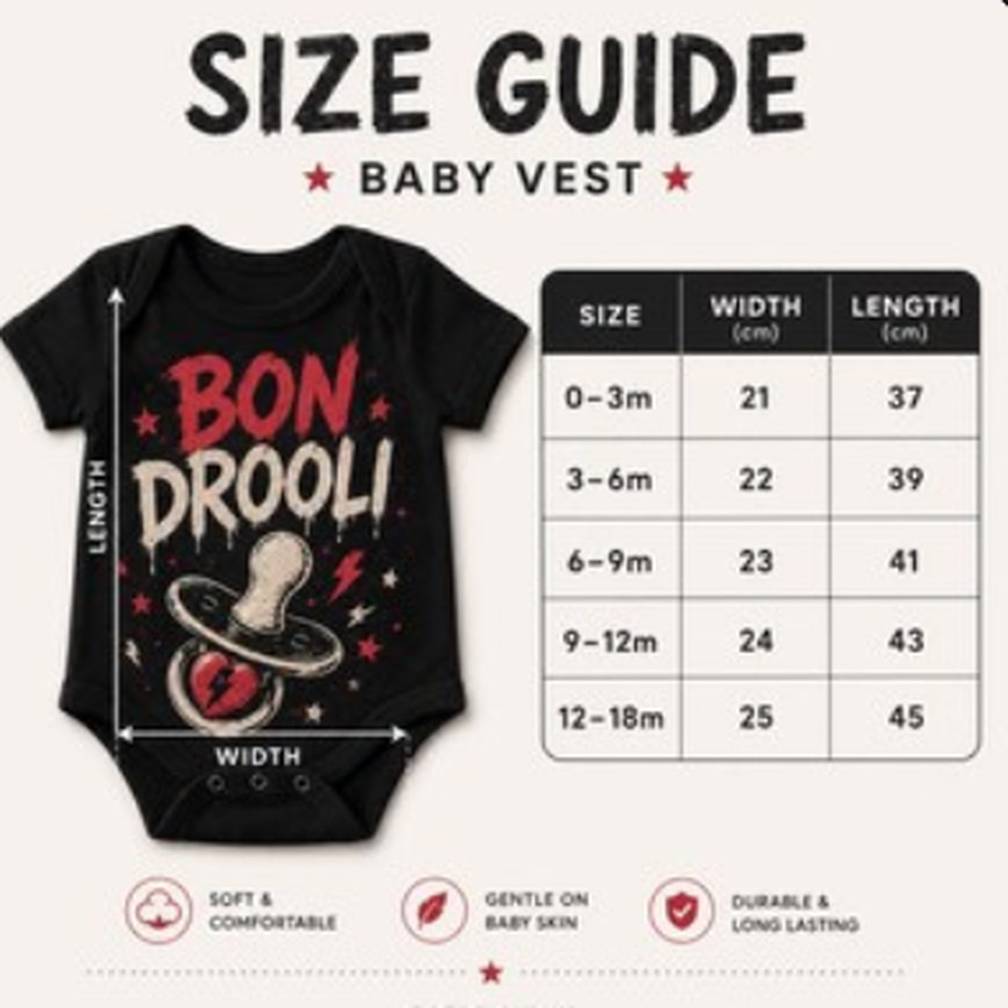 Bon Drooli Baby Vest | Bon Jovi Inspired Rock Baby Bodysuit | Alternative Baby Bands Outfit 🎸